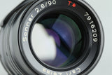 Contax Carl Zeiss Sonnar T* 90mm F/2.8 Lens for G1/G2 #26162A1