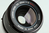 Canon FD 35mm F/2 S.S.C. Lens #32153F4