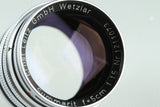 Leica Leitz Summarit 50mm F/1.5 Lens for Leica L39 + Leica M Adapter CLA By Kanto Camera #32835T