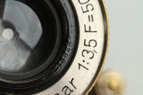 Leica Leitz Elmar 50mm F/3.5 Lens for Leica L39 #37508T