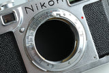 Nikon S2 + Nikkor-S.C 50mm F/1.4 Lens #40515D1
