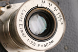 Leica Leitz Model A Elmar 50mm F/3.5 + Rangefinder #48547T