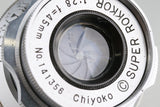 Minolta Super Rokkor 45mm F/2.8 Lens for Leica L39 #52924C1