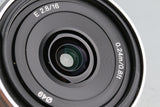 Sony E 16mm F/2.8 Lens #53293H11