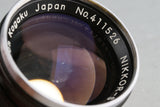 Nikon S3 Olympic Black Paint + Nikkor-S 50mm F/1.4 Lens #53434D1