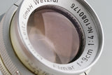 Leica Leitz Elmar 90mm F/4 Lens for Leica L39 #56293T