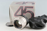 Contax Carl Zeiss Planar T* 45mm F/2 Lens for G1/G2 With Box #56718L8
