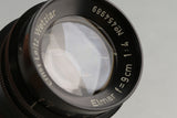 Leica Leitz Elmar 90mm F/4 Lens for Leica L39 #56960T