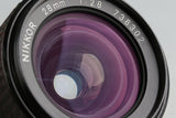 Nikon Nikkor 28mm F/2.8 Ais Lens #57233A4