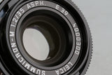 Leica Leitz Summicron-M 35mm F/2 ASPH. Black Paint Lens With Box #57376L1