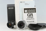 Ricoh GR 21mm F/3.5 Lens for Leica L39 + View Finder With Box #57383L8