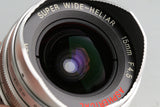 Voigtlander Super Wide-Heliar 15mm F/4.5 ASPH Lens for Leica L39 + View Finder #57419C2