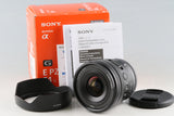Sony E PZ 10-20mm F/4 G Lens for E-mount With Box #57491L2