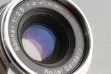 Rollei Sonnar 40mm F/2.8 HFT Lens for Leica L39 #58073C2