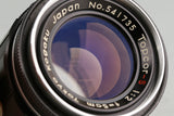 Tokyo Kogaku Topcor-S 50mm F/2 Lens for Leica L39 #58411C1