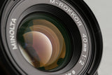 Minolta CLE + M-Rokkor 40mm F/2 Lens #58609D5
