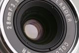 Voigtlander Color-Skopar 28mm F/3.5 Lens for Leica L39 #58655C1