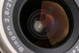 Contax Carl Zeiss Biogon T* 21mm F/2.8 Lens + GF-21 Finder #58988A1