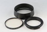 Leica Noctilux 50/1.2 Lens Hood 12503 + SERIE 8 UVa Filter #59025T