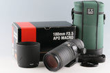 Sigma Apo Macro 180mm F/3.5D EX Lens for Nikon F With Box #59585L8