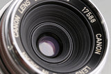 Canon 25mm F/3.5 Lens for Leica L39 + View Finder + M Mount Adapter #59788C2