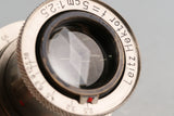 Leica Leitz Hektor 50mm F/2.5 Lens for Leica L39 #60108T