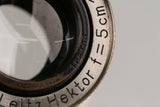 Leica Leitz Hektor 50mm F/2.5 Lens for Leica L39 #60108T
