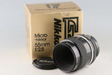 Nikon Micro-Nikkor 55mm F/2.8 Ais Lens With Box #60119L4