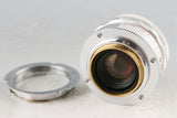 Konica Hexanon 35mm F/2 Lens for Leica L39 + M Mount Adapter #61182C1