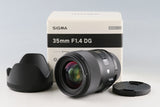 Sigma Art 35mm F/1.4 DG Lens for Nikon F With Box #61916L7