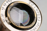 Leica Leitz Hektor 50mm F/2.5 Nickel Lens for Leica L39 #63155T