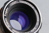 Nikon Nippon Kogaku Nikkor-H Auto 50mm F/2 Non-Ai Lens #63310H12
