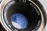Sankyo Kohki W-Komura 35mm F/2.8 Lens for Leica L39 #64632C1