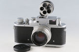 Zorki-3M + Jupiter-8M 50mm F2 Lens + Viewfinder #64770D3