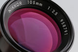 Nikon Nikkor 105mm F/2.5 Ais Lens #65649A4