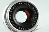 Leica Leitz Summicron 35mm F / 2 8-Element Lens for Leica M # 38905C2