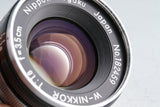 Nikon Nippon Kogaku W-Nikkor 35mm F/1.8 Lens for Leica L39 + 35mm Finder #45182K