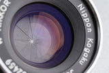 Nikon Nippon Kogaku W-Nikkor 35mm F/1.8 Lens for Leica L39 + 35mm Finder #45182K