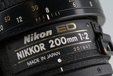 Nikon Nikkor*ED 200mm F/2 Ais Lens #47077H