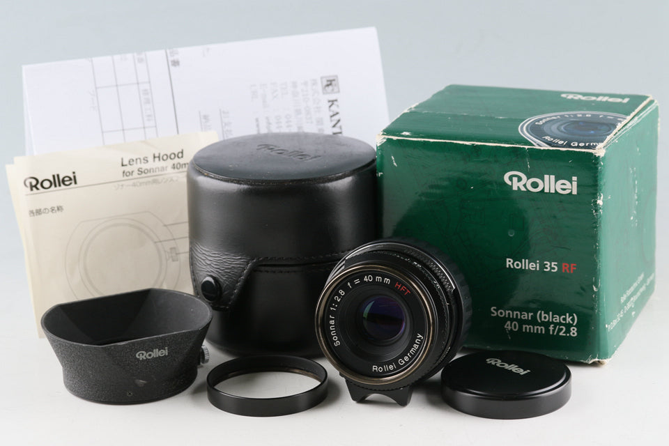 Rollei Sonnar 40mm F/2.8 HFT Black Lens With Box CLA By Kanto Camera  #47240L7