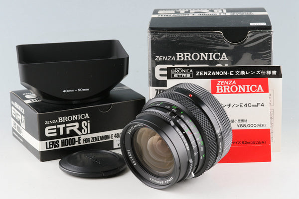 Zenza Bronica ETR Si Zenzanon-E 40mm F/4 Lens With Box #50580L8