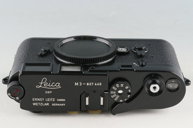 Leica Leitz M3 Repainted Black Repainted by Kanto Camera #45313T