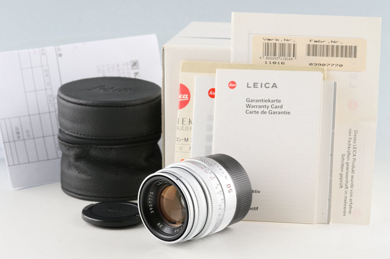 Leica Leitz Summicron-M 50mm F/2 Lens for Leica M With Box CLA By Kanto Camera #50472L1