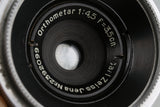 Carl Zeiss Jena Orthometar 35mm F/4.5 Lens for Contax RF #52245C2