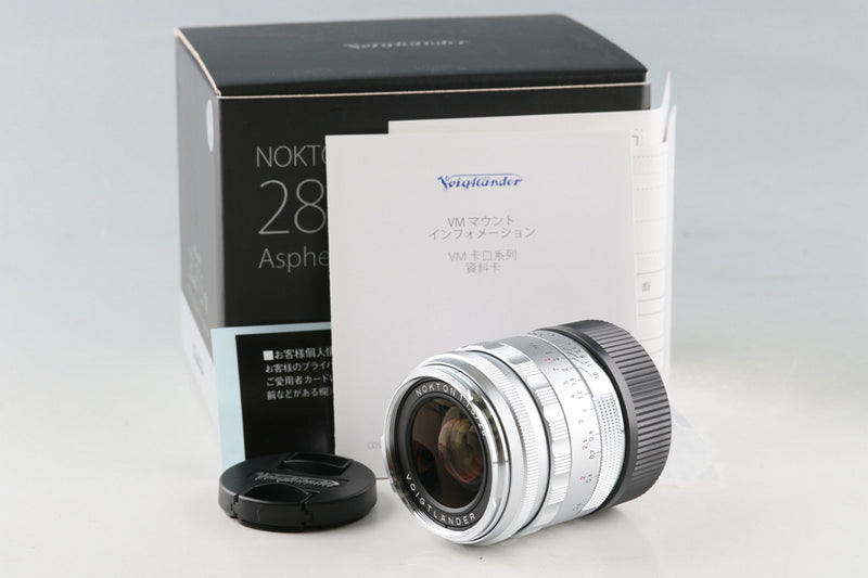 *New* Voigtlander Nokton VL 28mm F/1.5 Aspherical Type II Lens Silver for Leica M With Box #53328L7