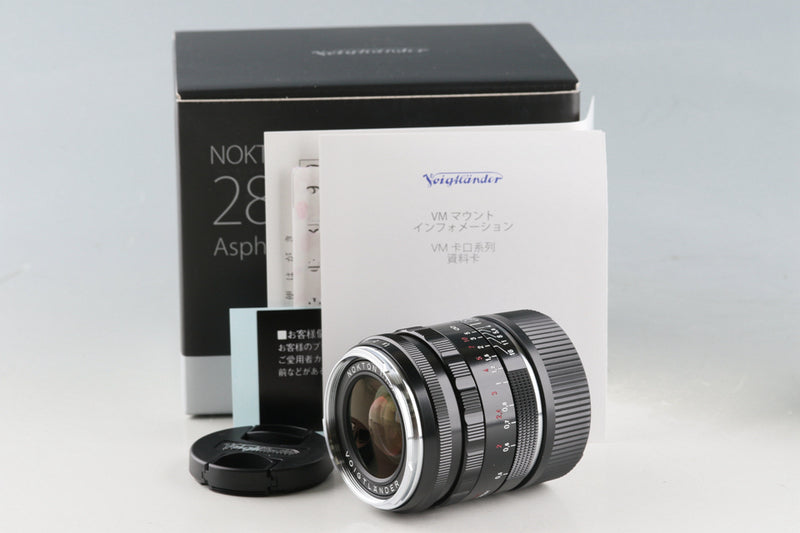 *New* Voigtlander Nokton VL 28mm F/1.5 Aspherical Type II Lens Black for Leica M With Box #53334L7