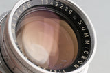 Leica Leitz Summicron 50mm F/2 Lens for Leica M #53645T