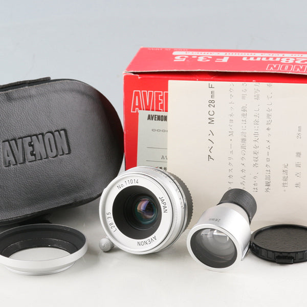 Avenon 28mm F/3.5 Lens for Leica L39 + View Finder With Box #54174L6