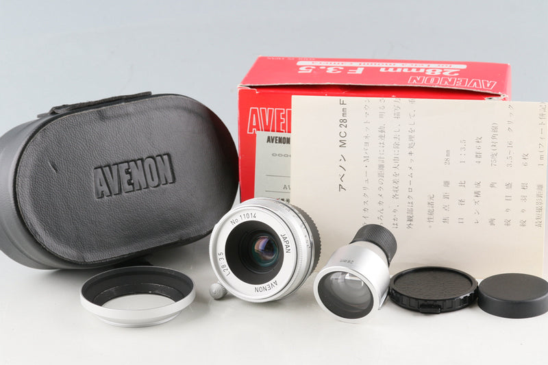 Avenon 28mm F/3.5 Lens for Leica L39 + View Finder With Box #54174L6