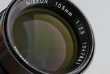 Nikon Nikkor 105mm F/2.5 Ais Lens #54371A4